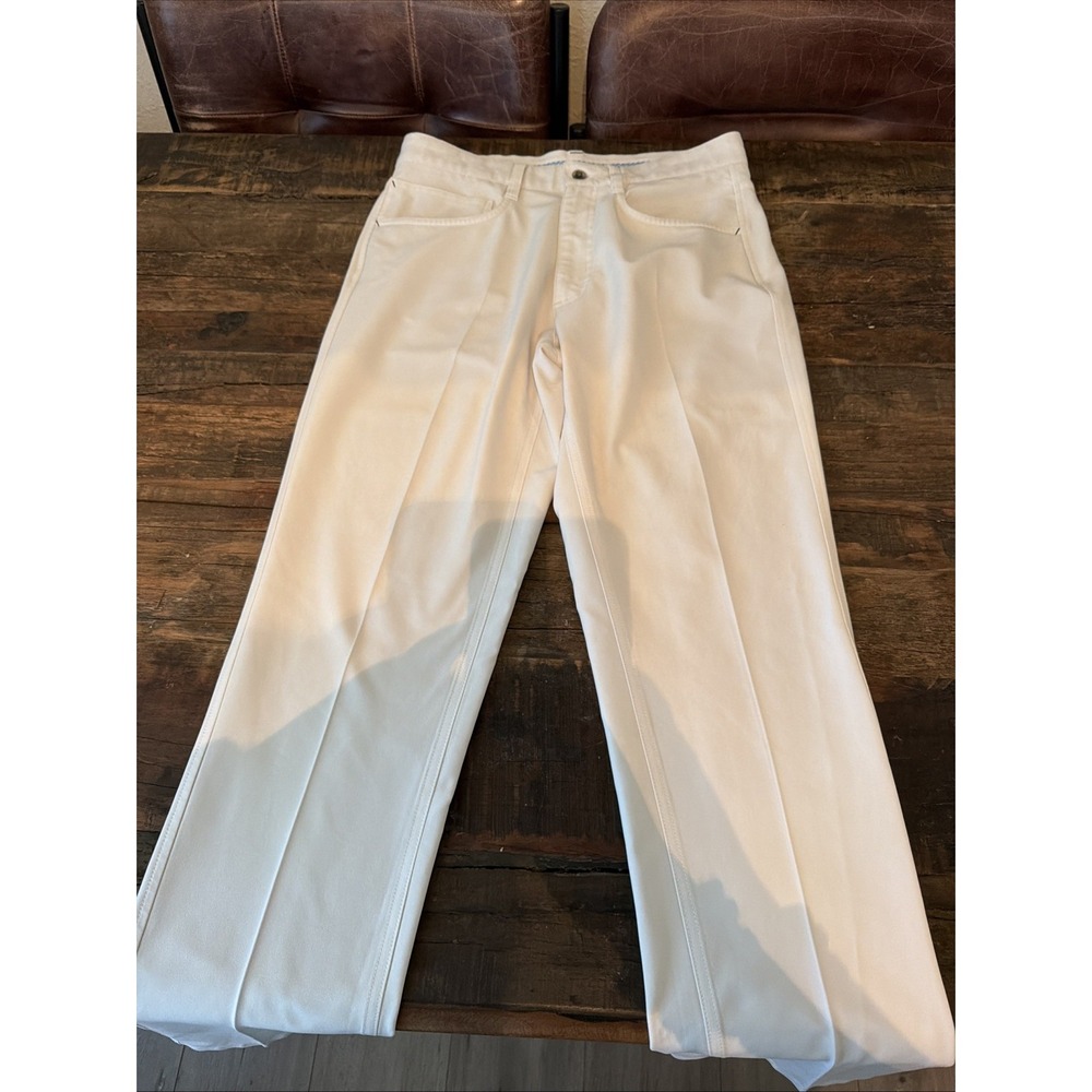 FootJoy Men's White Golf Pants Stretch Performance Flat Front Athletic Fit30x30!
